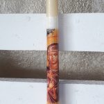 Λαμπάδα εκρού "Παναγία"