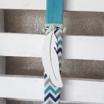 Πασχαλινή Λαμπάδα αρωματική τιρκουάζ BOHO "Φτερό"