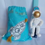 Πασχαλινή Λαμπάδα αρωματική Σετ Αστροναύτης και σακίδιο