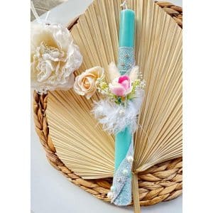 Λαμπάδα πασχαλινή με λουλούδια για κορίτσια&Γυναίκες