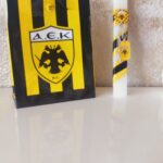 Σετ Πασχαλινή Λαμπάδα αρωματική ΑΕΚ και τσάντα L με τον ύμνο