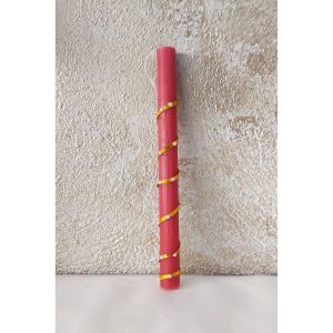 Λαμπάδα πασχαλινή αρωματική με πέρλες κόκκινη