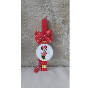 Πασχαλινή Λαμπάδα MINNIE MOUSSE αρωματική κόκκινη