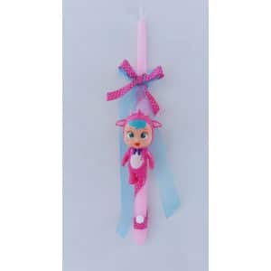 Λαμπάδα πασχαλινή Κλαψουλίνι-cry babies ροζ