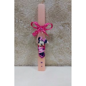 Πασχαλινή Λαμπάδα Minnie Mousse αρωματική ροζ