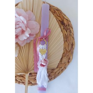 Πασχαλινή λαμπάδα με μπρελόκ Nύφη