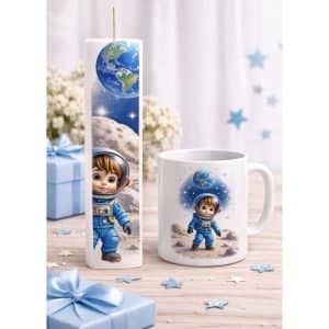 Σετ Λαμπάδα&Κούπα Ασστροναύτης