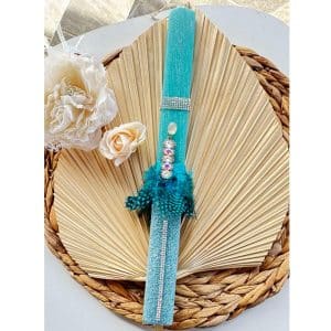 Πασχαλινή Λαμπάδα με κόσμημα Καρφίτσα αρωματική βεραμάν-Luxury Συλλογή