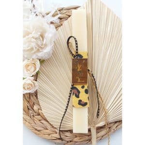 Πασχαλινή Λαμπάδα χειροποίητη αρωματική εκρού τύπου "YSL"