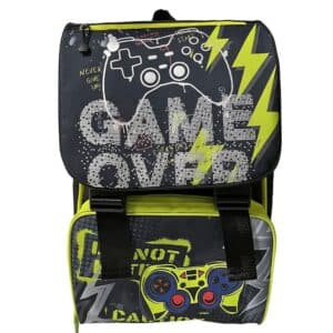 Σχολική Τσάντα Δημοτικού GAME OVER μαύρη αγόρι