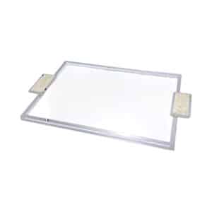 Δίσκος Plexiglass με ασημί περίγραμμα με φίλντισι χερούλια