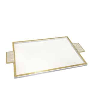 Δίσκος Plexiglass με χρυσό περίγραμμα με φίλντισι χερούλια